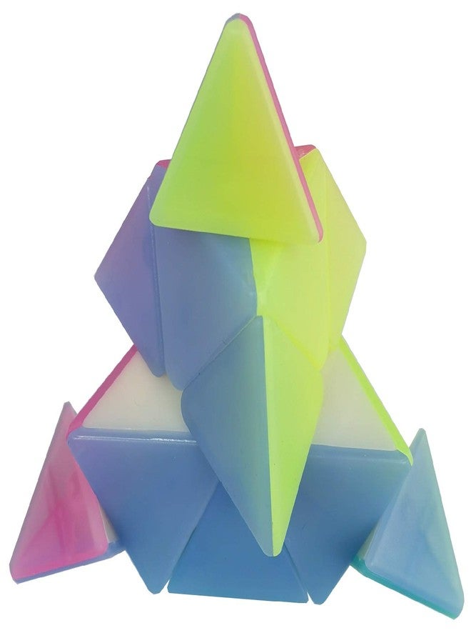SHUYUE Jelly Windmill Speed Cube Pyramid Speed Cube Triangle Speed Cube 3x3x3 Stickerless Vivid Color Magic Cube Sturdy and Smooth Cube Puzzle Toys (Pyramid Speed Cube) - Image 4